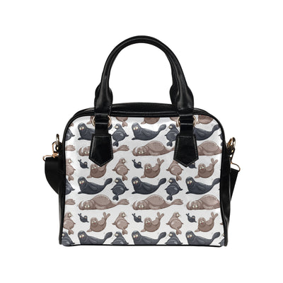 Sea Lion Pattern Print Design 02 Shoulder Handbag