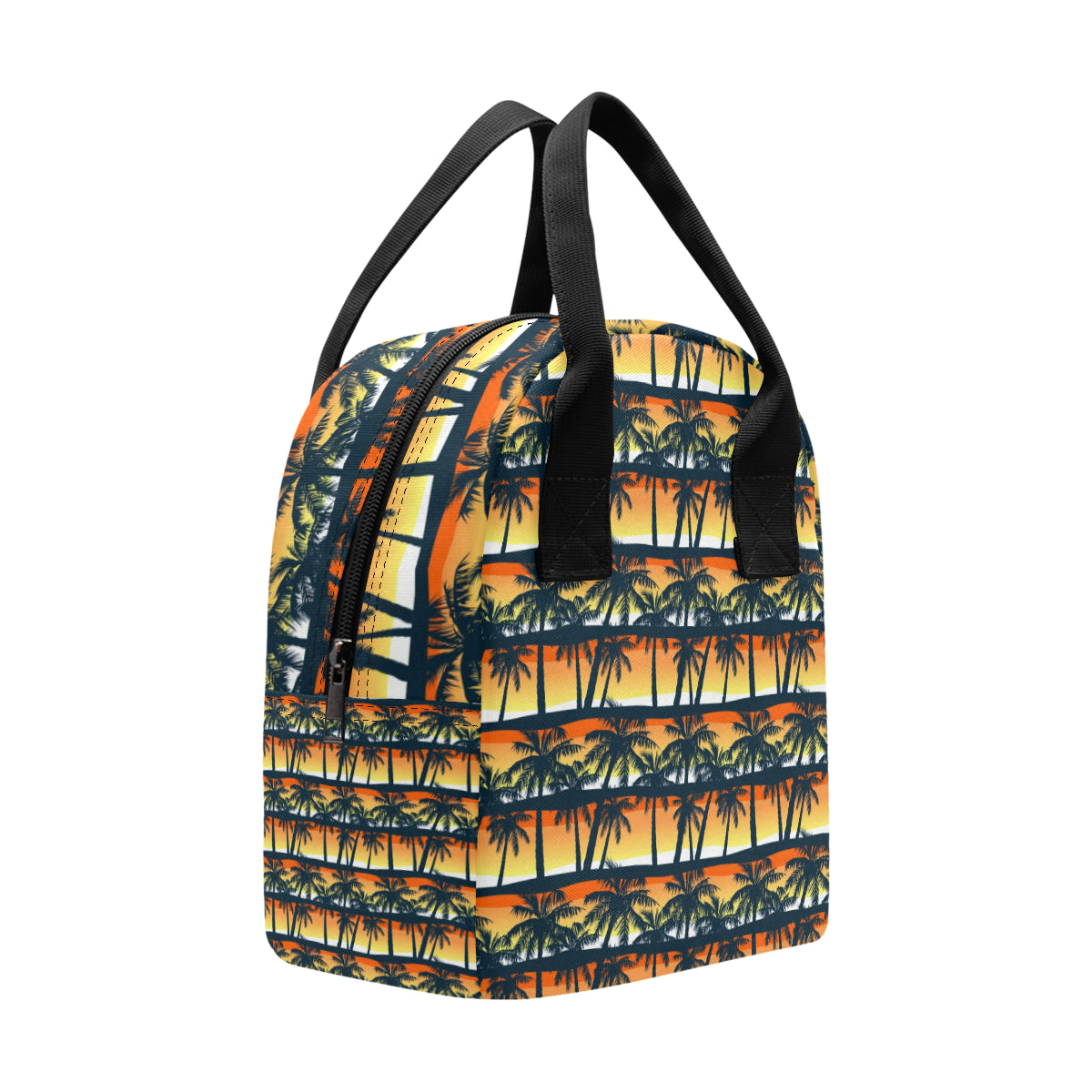 Palm Tree Pattern Print Design PT011 Insulated Lunch Bag