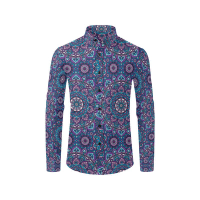 Medallion Pattern Print Design 05 Men's Long Sleeve Shirt