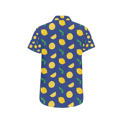 Citrus  Pattern Print Design 02 Men's Short Sleeve Button Up Shirt