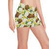 Coconut Pattern Print Design CN02 Yoga Shorts