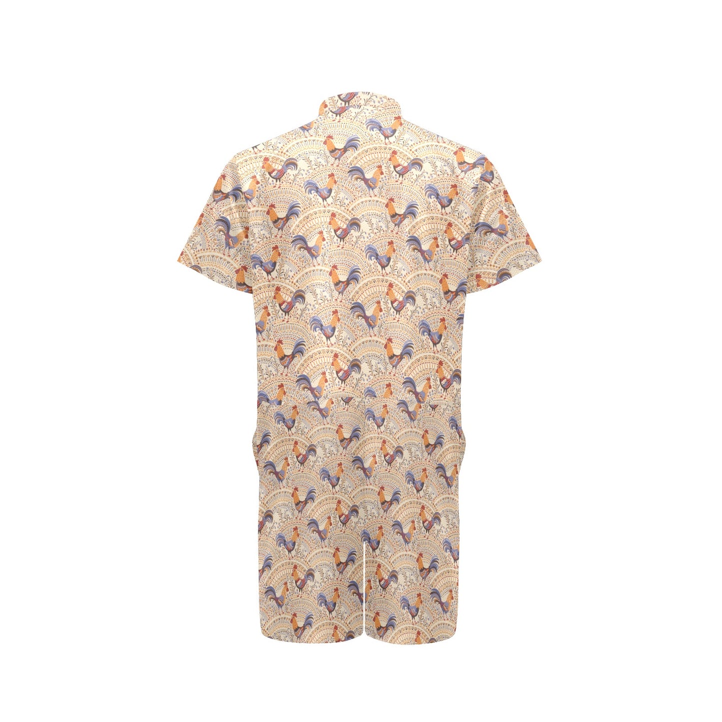 Chicken Boho Style Pattern Men's Romper