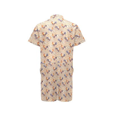 Chicken Boho Style Pattern Men's Romper