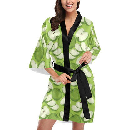 Apple Pattern Print Design AP010 Women's Short Kimono