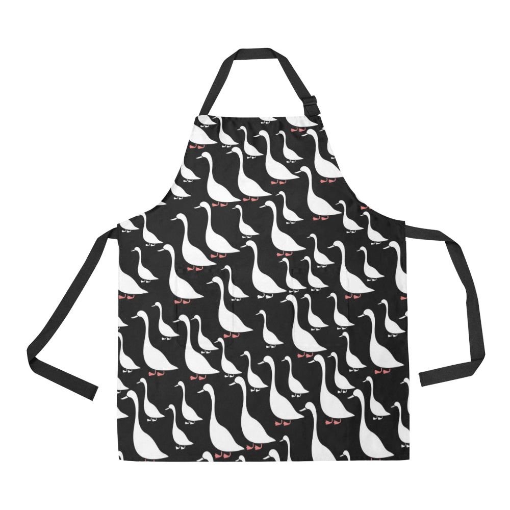 Goose Pattern Print Design 01 Apron with Pocket