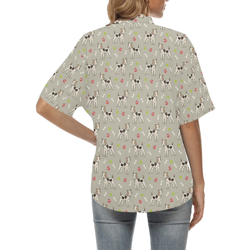 Toy Fox Terriers Print Design LKS301 Women's Hawaiian Shirt