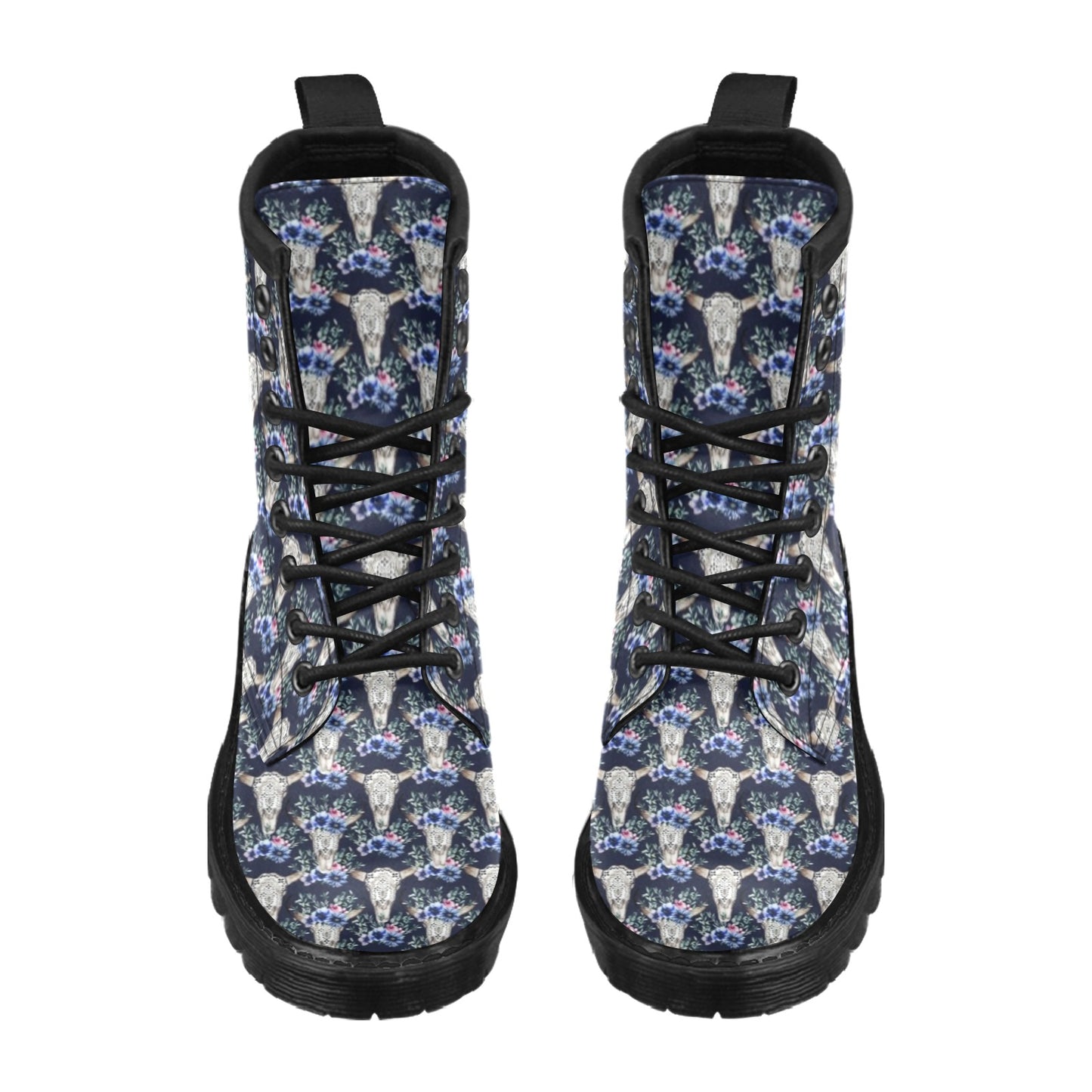 Buffalo Head Print Design LKS402 Women's Boots