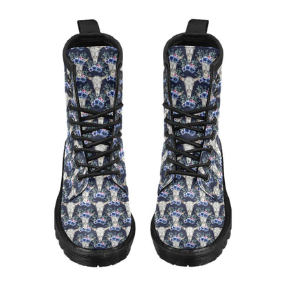 Buffalo Head Print Design LKS402 Women's Boots