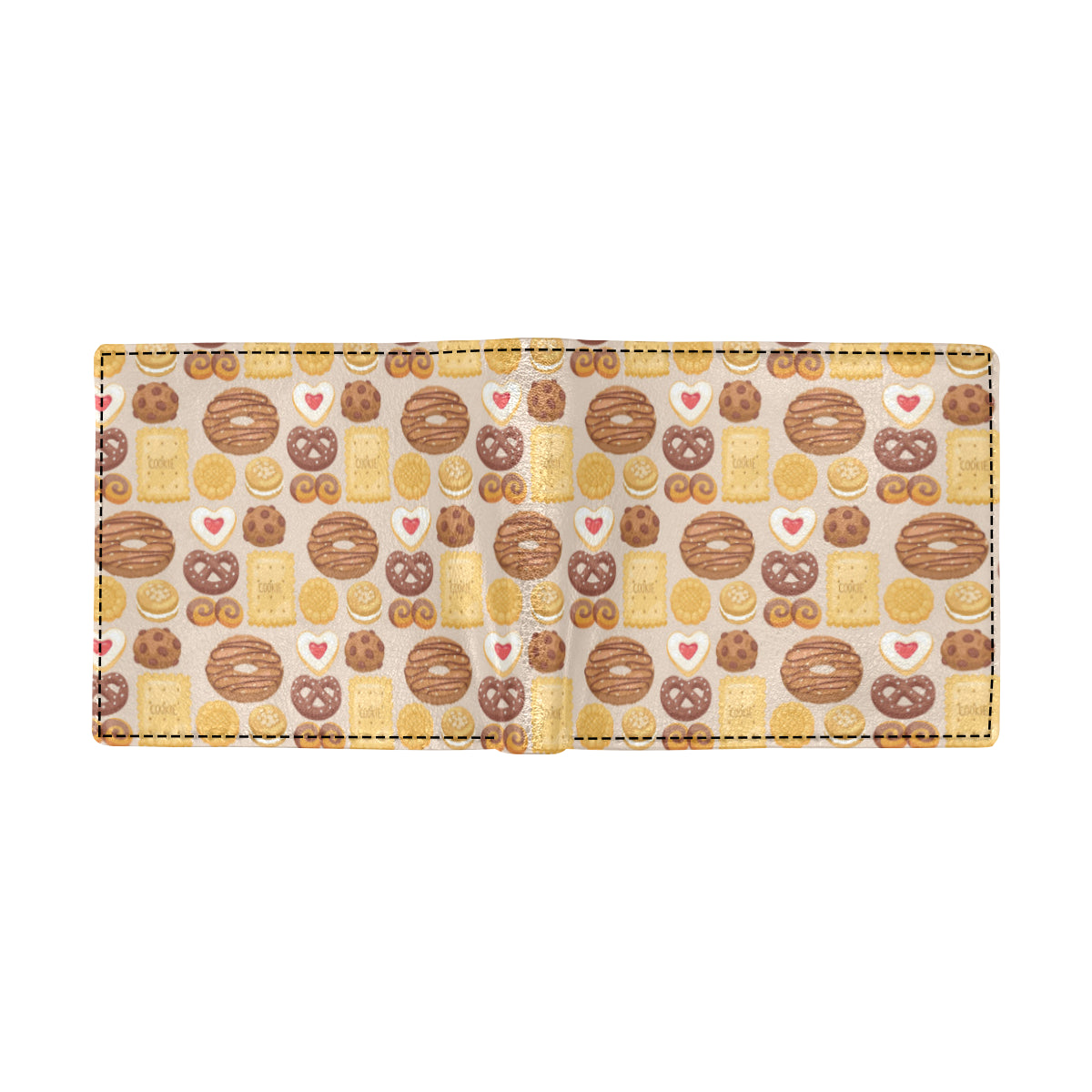 Cookie Pattern Print Design 02 Men's ID Card Wallet