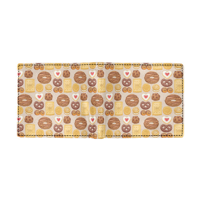 Cookie Pattern Print Design 02 Men's ID Card Wallet