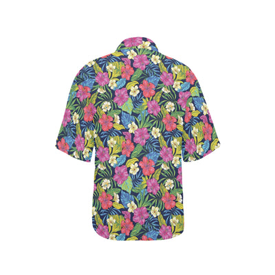 Hibiscus Print Design LKS3010 Women's Hawaiian Shirt