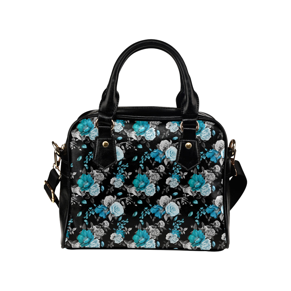 Rose Pattern Print Design A02 Shoulder Handbag