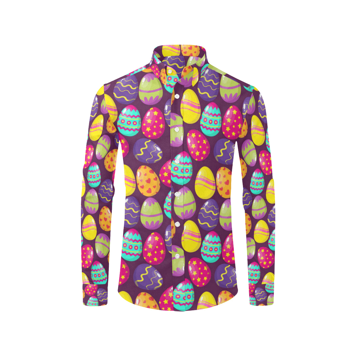 Easter Eggs Pattern Print Design RB04 Men's Long Sleeve Shirt