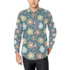 Hibiscus Pattern Print Design HB033 Men's Long Sleeve Shirt