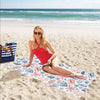 Seashell Print Design LKS307 Beach Towel 32" x 71"