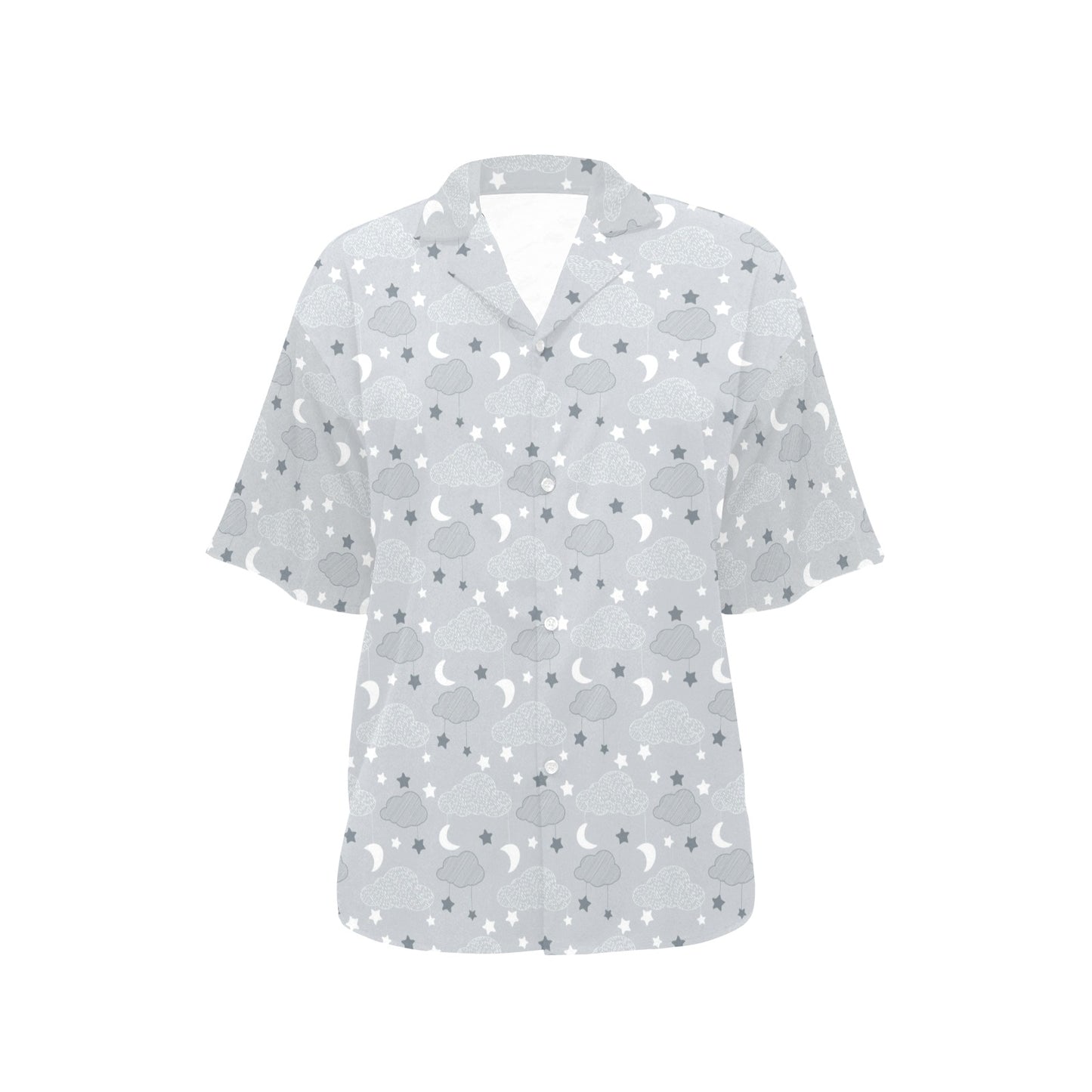 Cloud Pattern Print Design 04 Women's Hawaiian Shirt