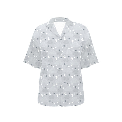 Cloud Pattern Print Design 04 Women's Hawaiian Shirt