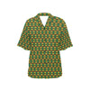 African Geometric Print Pattern Women's Hawaiian Shirt