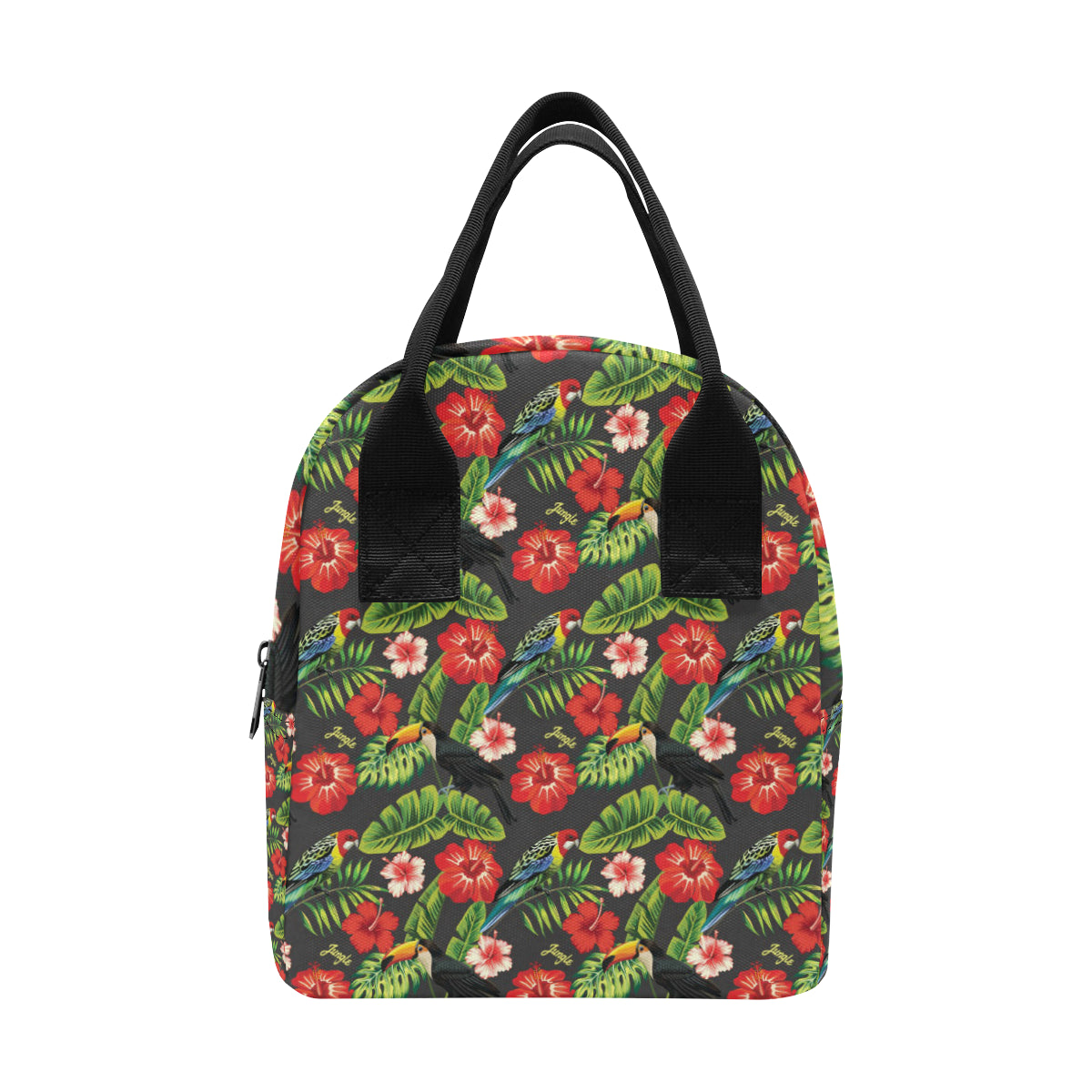 Tropical Flower Pattern Print Design TF04 Insulated Lunch Bag