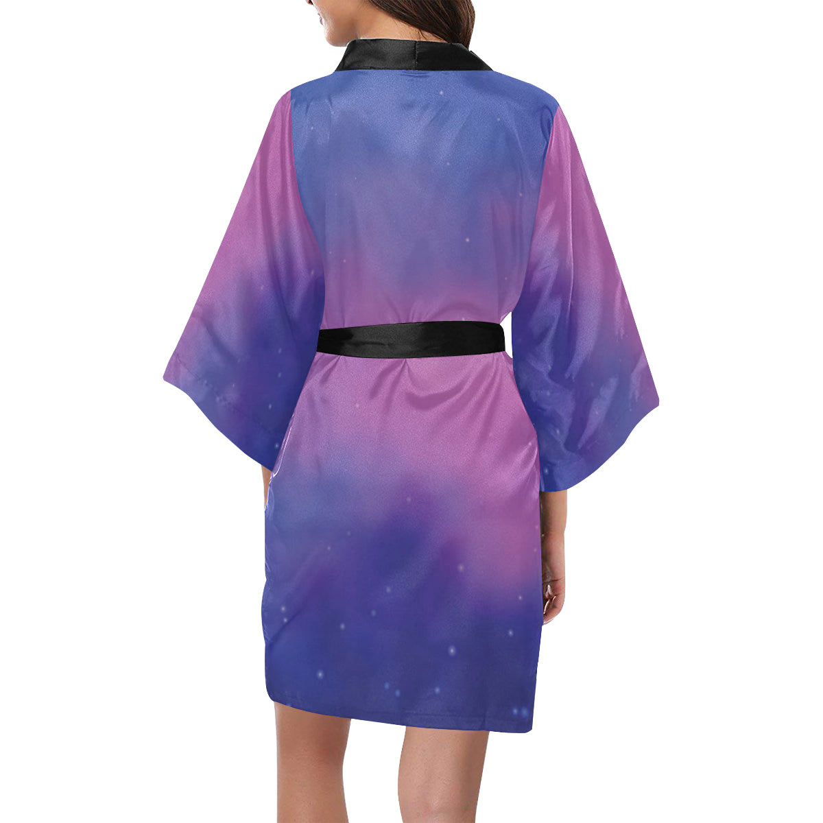 Nebula Pattern Print Design A05 Women's Short Kimono
