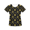 Sun Moon Print Design LKS301 Women's  T-shirt