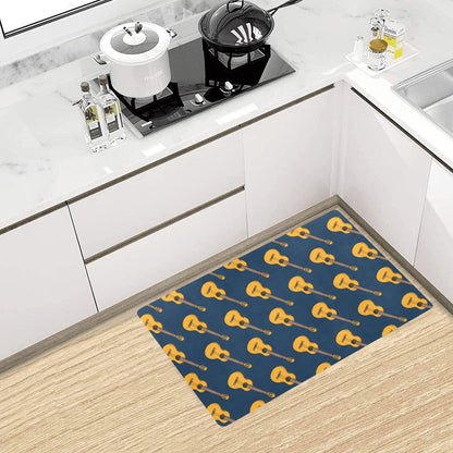 Acoustic Guitar Pattern Print Design 04 Kitchen Mat