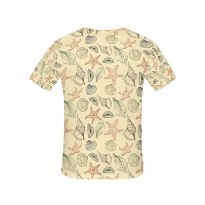 Seashell Print Design LKS305 Women's  T-shirt