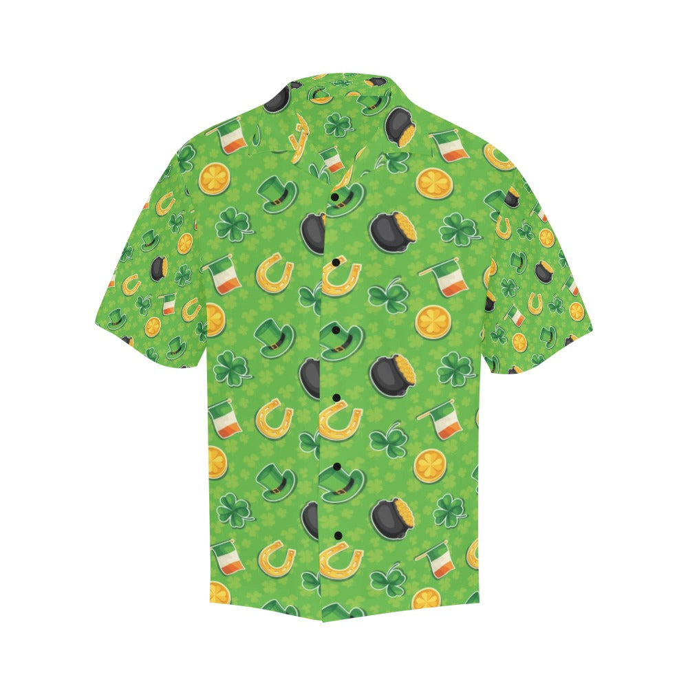 Shamrock Saint Patrick's Day Print Design LKS302 Men's Hawaiian Shirt