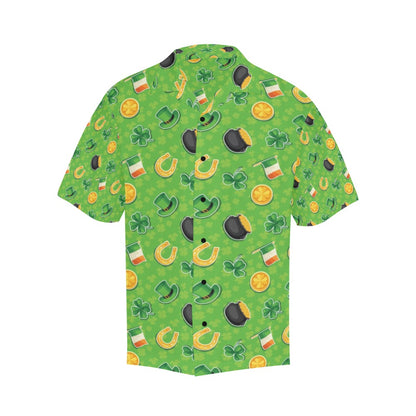 Shamrock Saint Patrick's Day Print Design LKS302 Men's Hawaiian Shirt