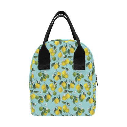 Lemon Pattern Print Design LM05 Insulated Lunch Bag