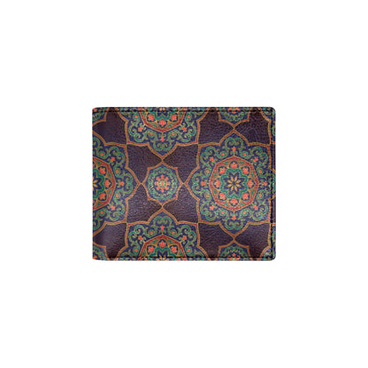 Medallion Pattern Print Design 03 Men's ID Card Wallet