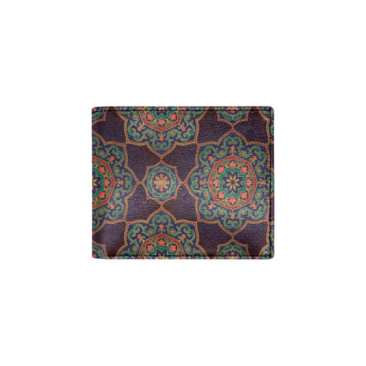 Medallion Pattern Print Design 03 Men's ID Card Wallet