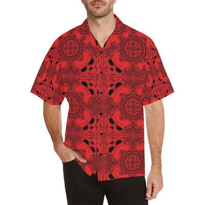 Bandana Red Print Design LKS304 Men's Hawaiian Shirt