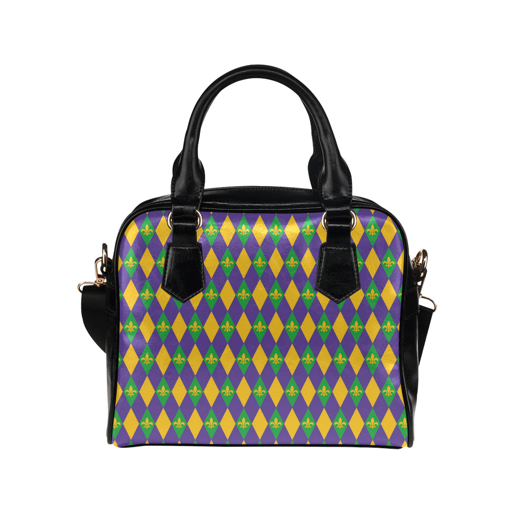 Mardi Gras Pattern Print Design 05 Shoulder Handbag