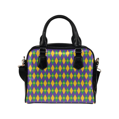 Mardi Gras Pattern Print Design 05 Shoulder Handbag