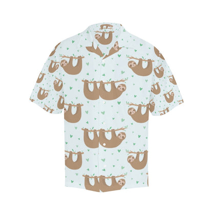 Sloth Print Design LKS308 Men's Hawaiian Shirt