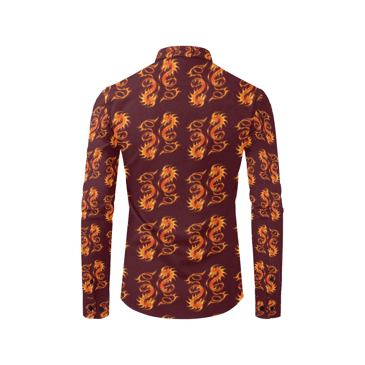 Dragons Fire Design Men's Long Sleeve Shirt