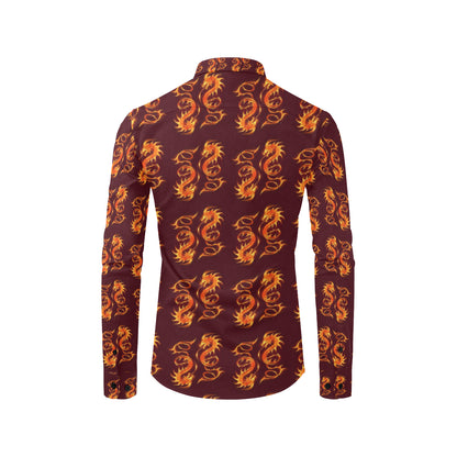 Dragons Fire Design Men's Long Sleeve Shirt