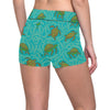 Sea Turtle Pattern Print Design T010 Yoga Shorts