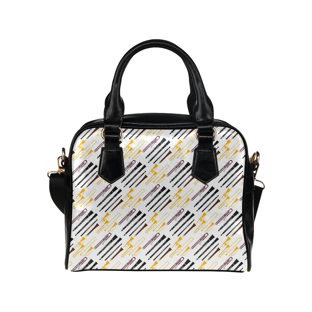 Clarinet Pattern Print Design 01 Shoulder Handbag