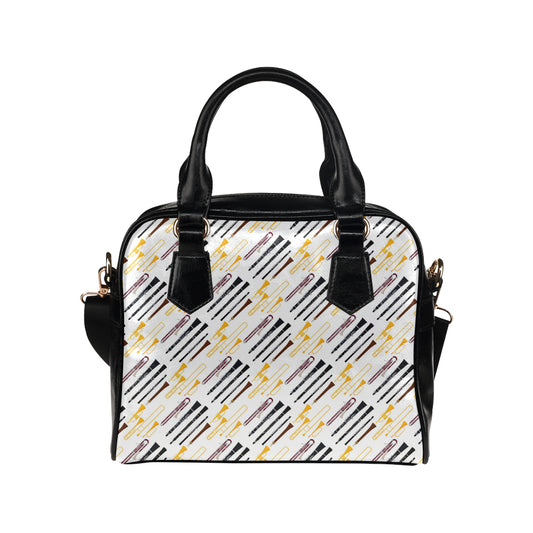 Clarinet Pattern Print Design 01 Shoulder Handbag