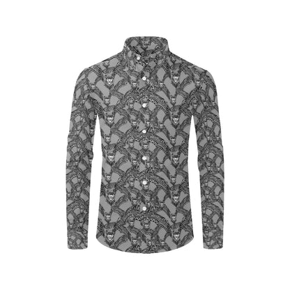 Bat Pattern Print Design 04 Men's Long Sleeve Shirt