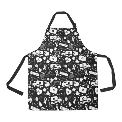 Medical Pattern Print Design 01 Apron with Pocket