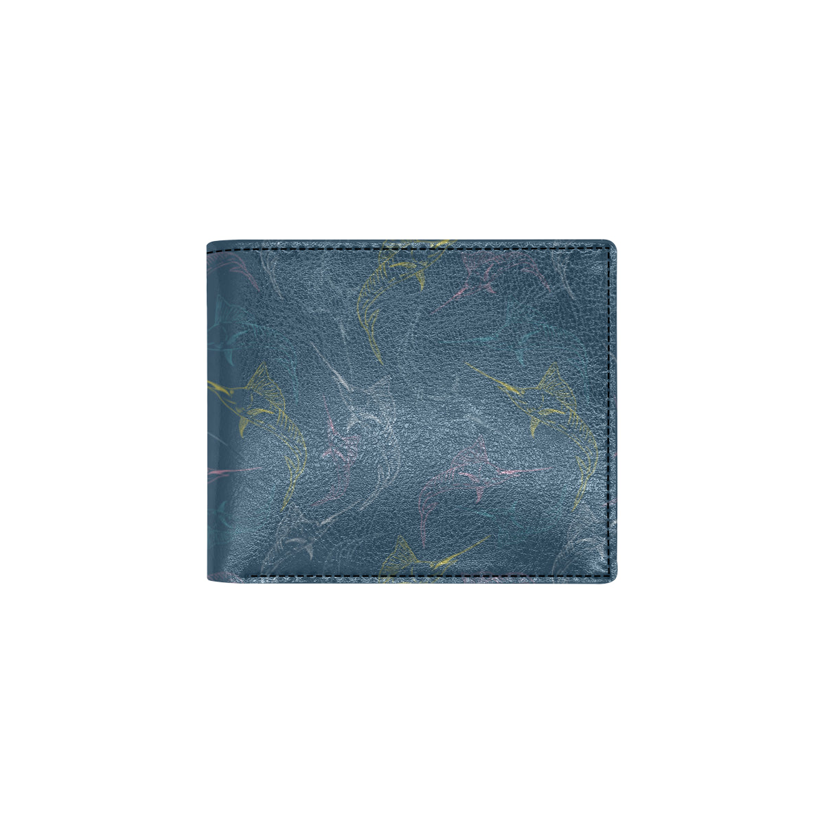 Swordfish Pattern Print Design 02 Men's ID Card Wallet