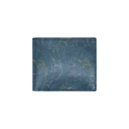 Swordfish Pattern Print Design 02 Men's ID Card Wallet