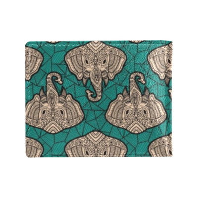 Boho Head Elephant Men's ID Card Wallet