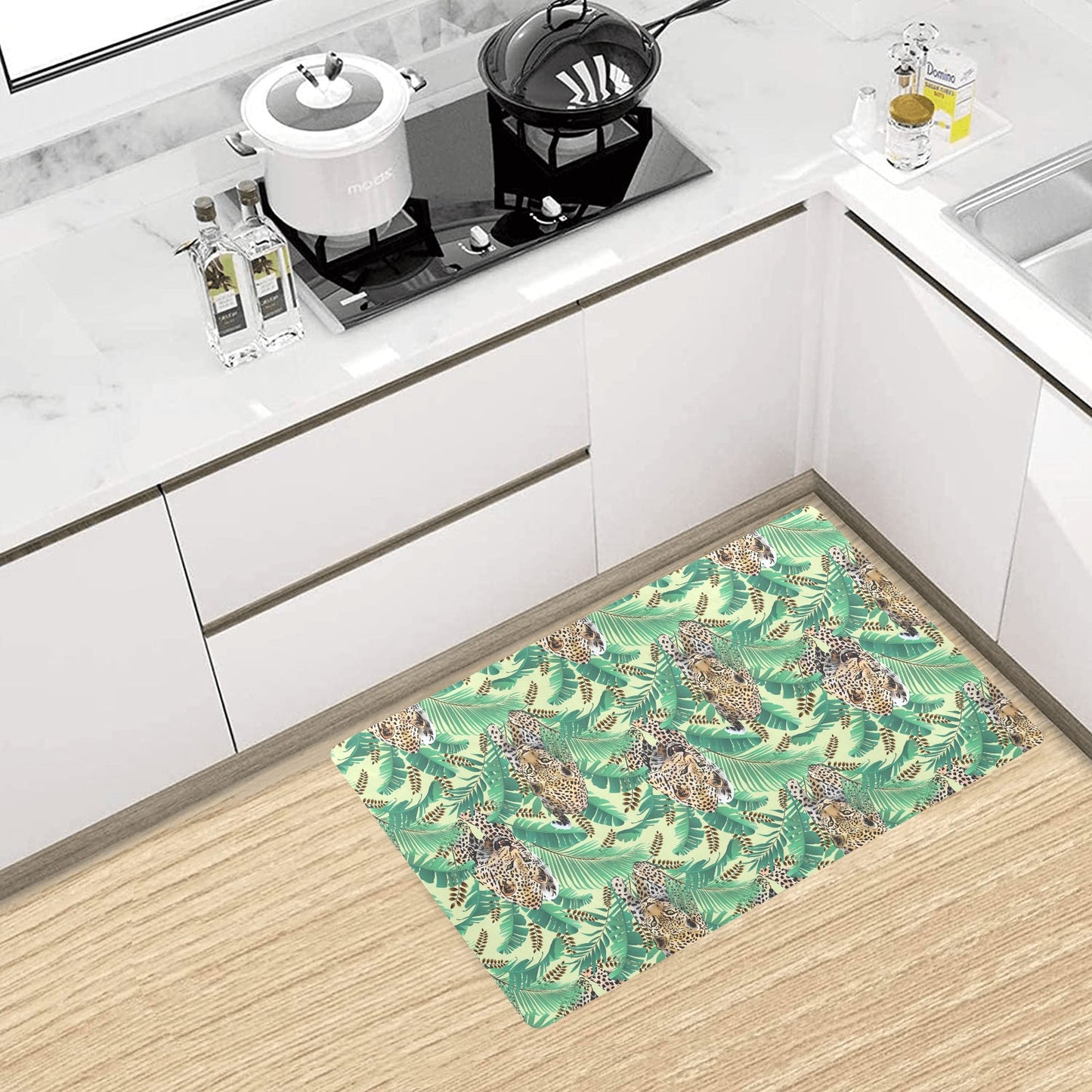 Leopard Pattern Print Design 03 Kitchen Mat