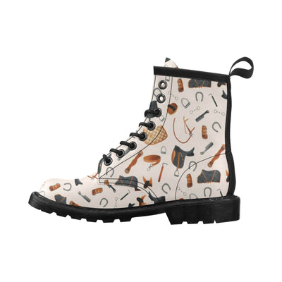 Equestrian Equipment Print Pattern Women's Boots