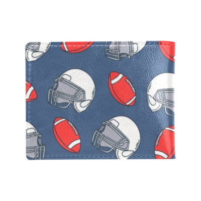 American Football Helmet Design Pattern Men's ID Card Wallet
