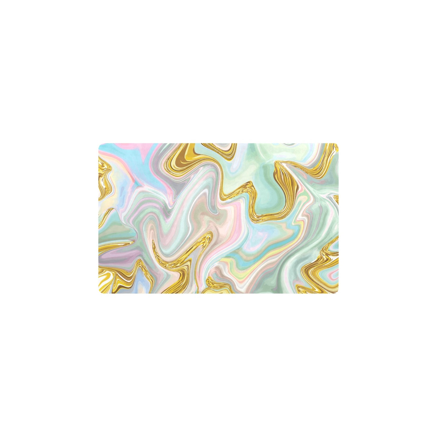 Gold Sweet Marble Kitchen Mat